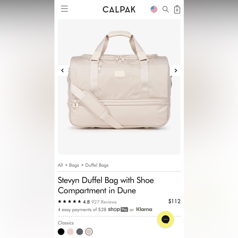 Calpak Stevyn Duffel Dune